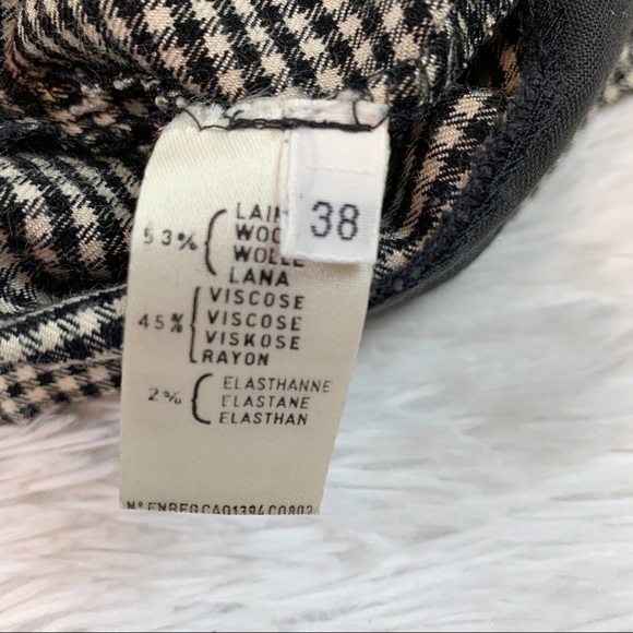 Rodier Women check plaid wool blend pencil skirt high waisted - Picture 6 of 10